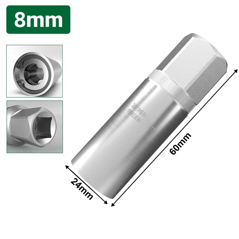 

1pc 6mm-12mm Broken Head Bolt Screw Extractor Removal Tool Installer 1/2 Inch Drive Square Adapter For Electric Drill/Power Tool
