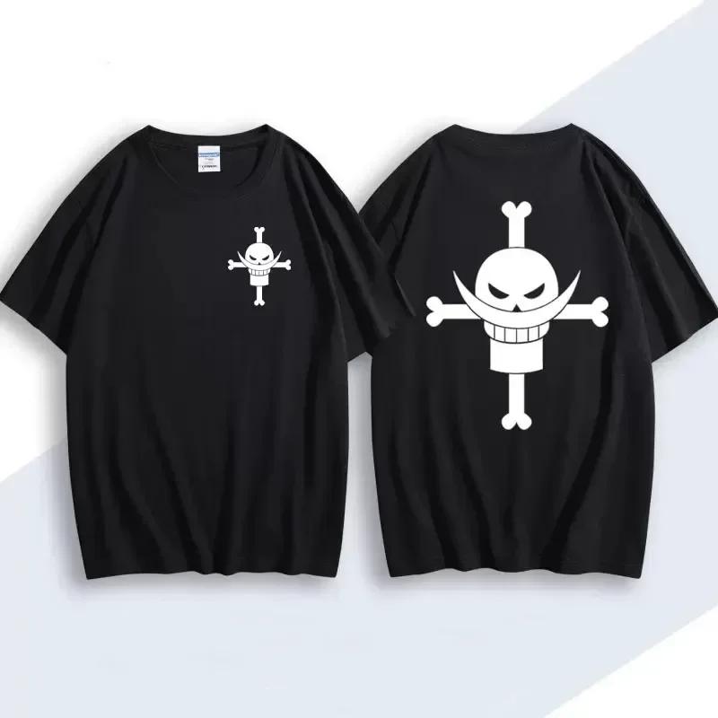 Pirate Ace Edward Newgate T-shirt Men Women  Anime Cosplay Mens T Shirt Cotton Short-sleeve Tops Harajuku Clothing