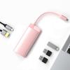 EGRET 1to5 to USB HDMI Docking Cable 100W PD USB Video Pink EH23-5C USB-C USB-C Hub, Adapter, Connector, Station, Management, Aluminum, 5-in-1,