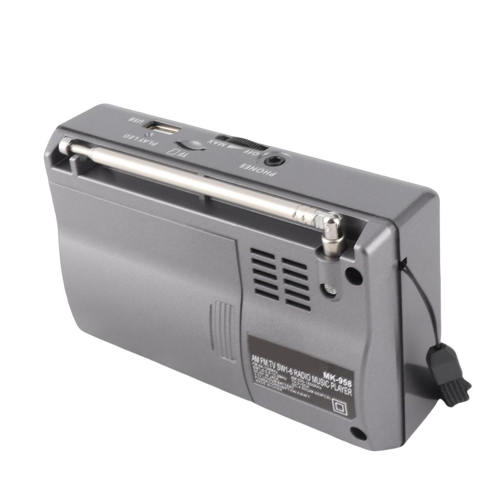 Portable Radio Battery Operated FM SW AM Full Band Receiver Radio with Retractable Antennae for Emergency Outdoor