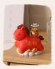1PC Creative Transfer Zodiac Horse Back Lucky Bag Ingot Can Be Rotated Home Decoration Office Desktop Decoration