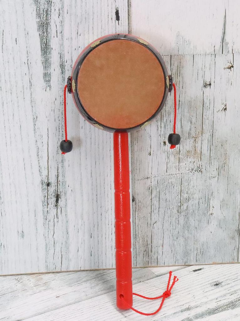 Traditional Japanese wooden toy drum den-den