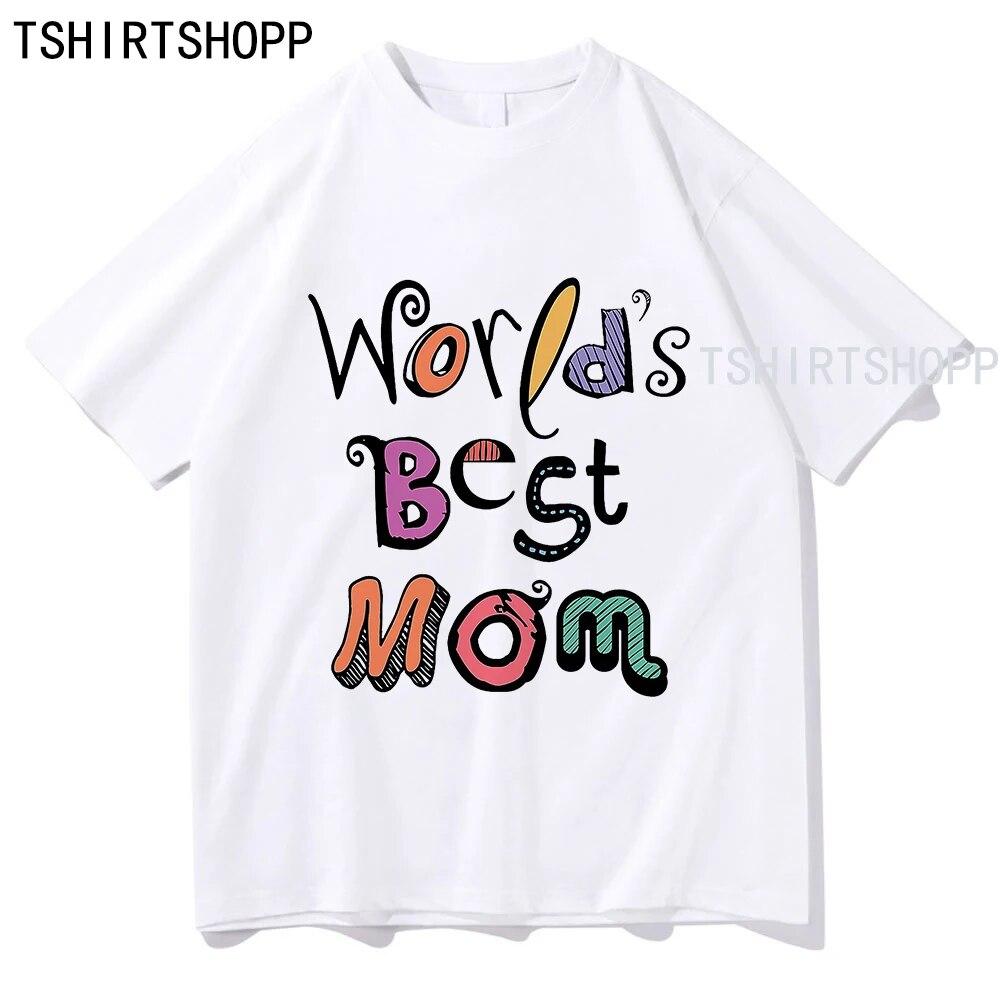 Mother's Day Tshirt Kawaii Clothing High Quality Cotton Tops Women TShirts Summer Short Sleeve T Shirt  Vintage Harajuku Clothes Unisex
