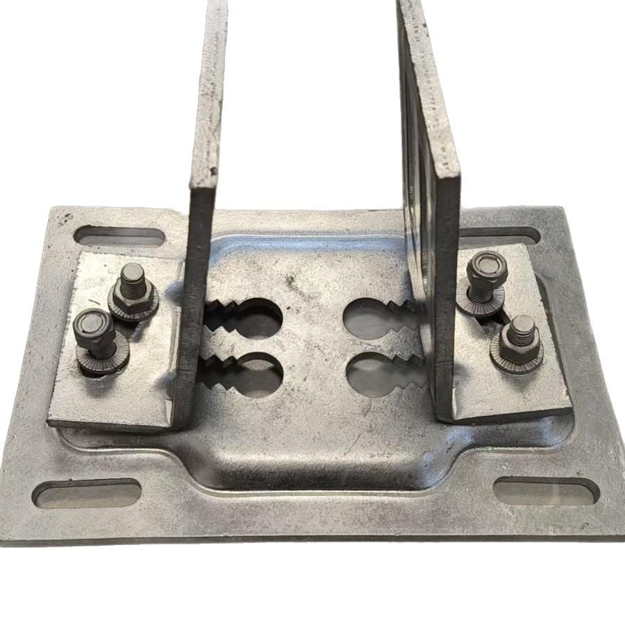 Hot-Dip Galvanized Steel Curtain Wall Embedded Plate with Holes - Structural Bridge Bearing Component