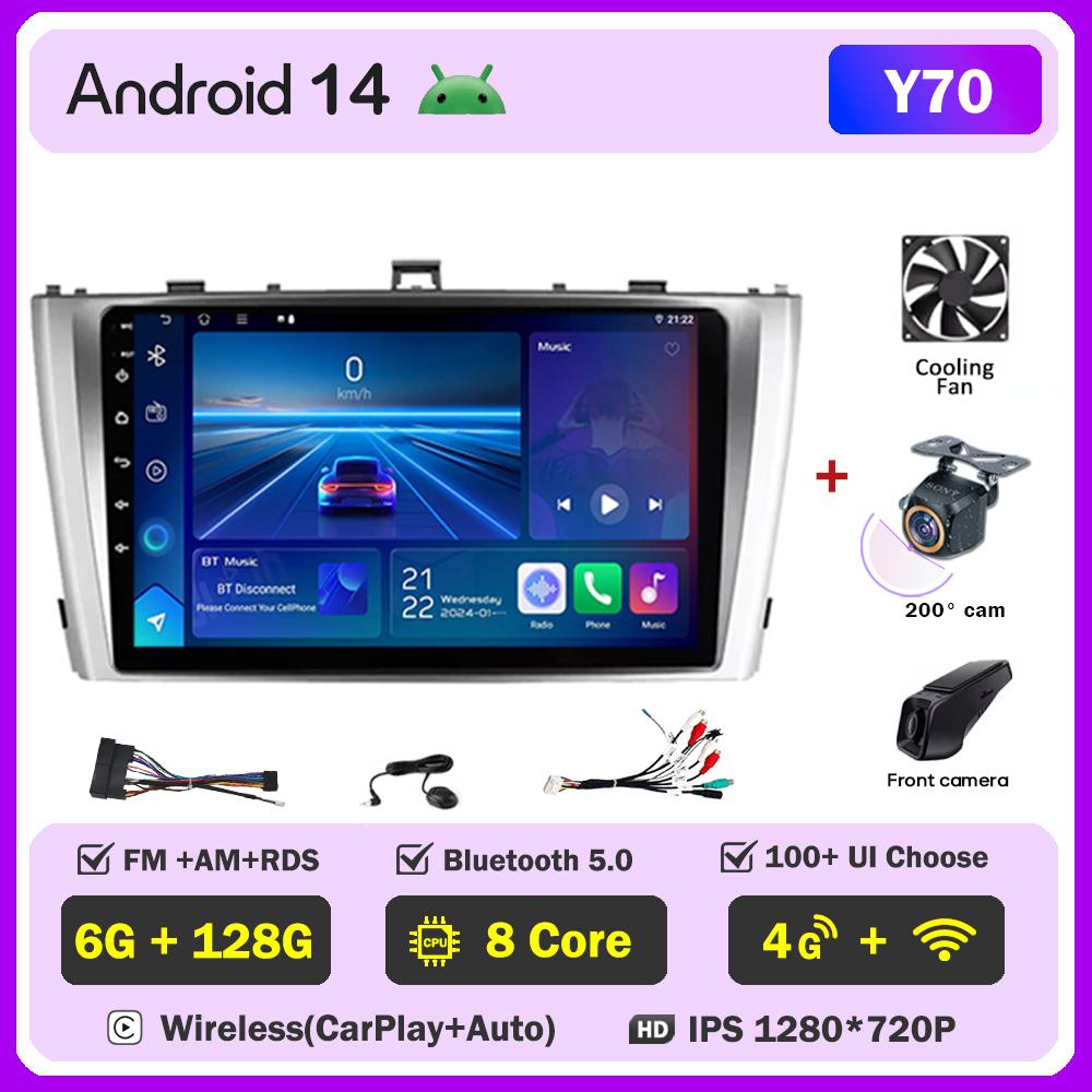 For Toyota Avensis 3 T27 2008-2015 Car Radio Player Car Carplay Screen Autoradio Mirror Link Android Auto Touch Screen 8 Core