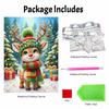 Christmas Reindeer Pearl Bead Painting Kit Cute Deer Winter Scene Frameless Canvas Art Relaxing Night Craft Home Decor Xmas Gift