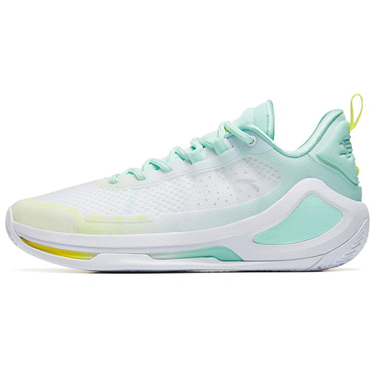 New Anta Alien 3 SE Wear Resistant Low Top Performance Basketball Shoes Men's White Green Yellow 112231107-2