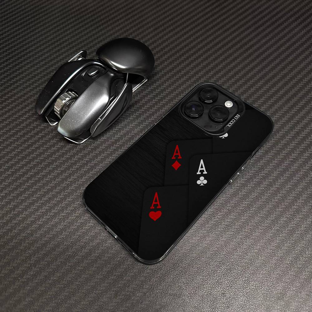Poker Pattern Game Color Phone Case For IPhone 17 16 15 14 13 12 11 Pro Max Plus Pro Shell