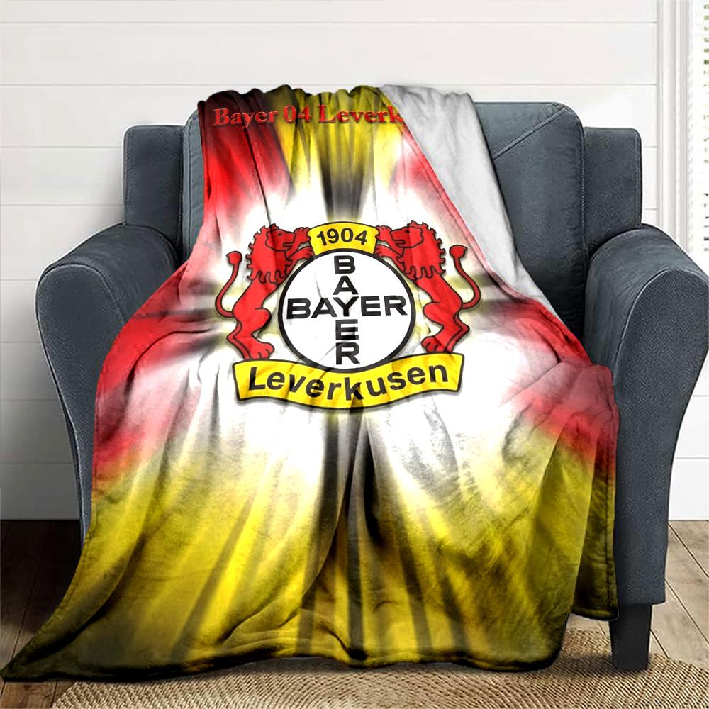 Coperta di Flanella con Stampa Bayer Leverkusen Alta Qualità Calda Confortevole Coperta per Tutte le Stagioni Perfetta per Regali Decorazione Casa
