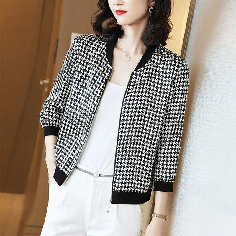 2025 Women s Ultra-thin Long Sleeve Chiffon Sun Protection Jacket - Casual Printed Baseball Style, Anti-UV Cardigan Outerwear L