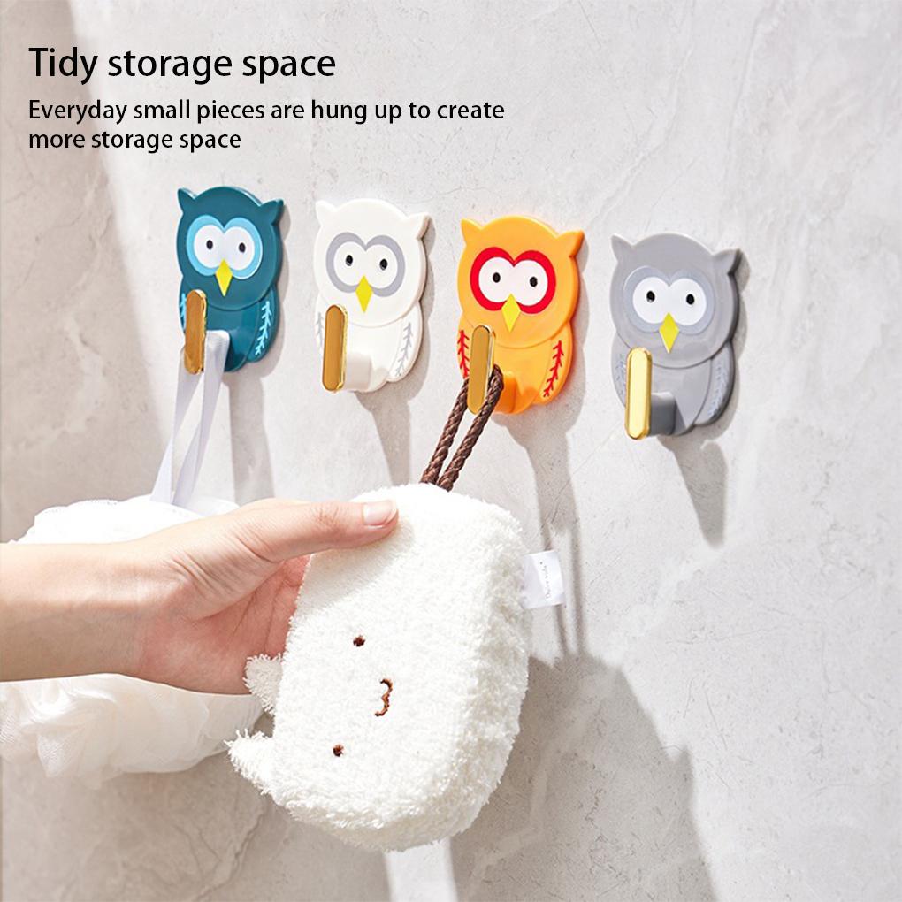 Hanger Wall Hanging Self-adhesive Storage Hook Punch Free Bathroom Bedroom Living Room Scarf Keys Towel Holder Organizer