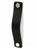 Leather Handle FOR Furniture Black 9.6 Cm Handles for Cabinets, Drawers, Chests of Drawers