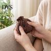 Soft Polyester Jewelry Case Cute Bun Plush Keychain, Steamed Dumpling Bag Charm with Mini Gift for Girls Drawstring Pouch, Stuffed Food Toy