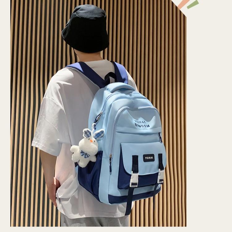 School bag for female middle school students Lightweight and simple large-capacity backpack for female high school students and college students