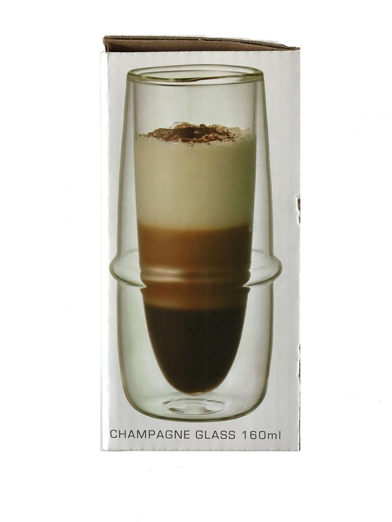 [Set of 2] KINTO Double-Wall KRONOS Champagne Glasses, Temperature-Maintaining, Condensation-Resistant, Up To 160ml