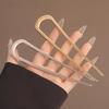 U-Shaped Enamel Metal Hairpin – Ancient Style, Large for Daily Use