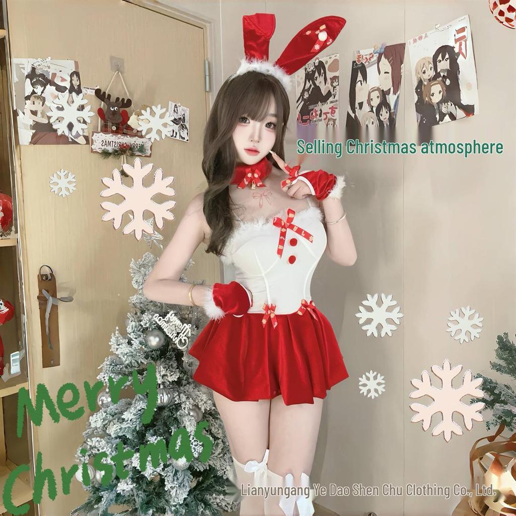 Festive Bunny Girl Lingerie Christmas Costume