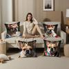 Renaissance Royal French Bulldog Pillow Case Square Double‑Sided Print Cushion Case For Sofa Home Bedchamber Decor Gift
