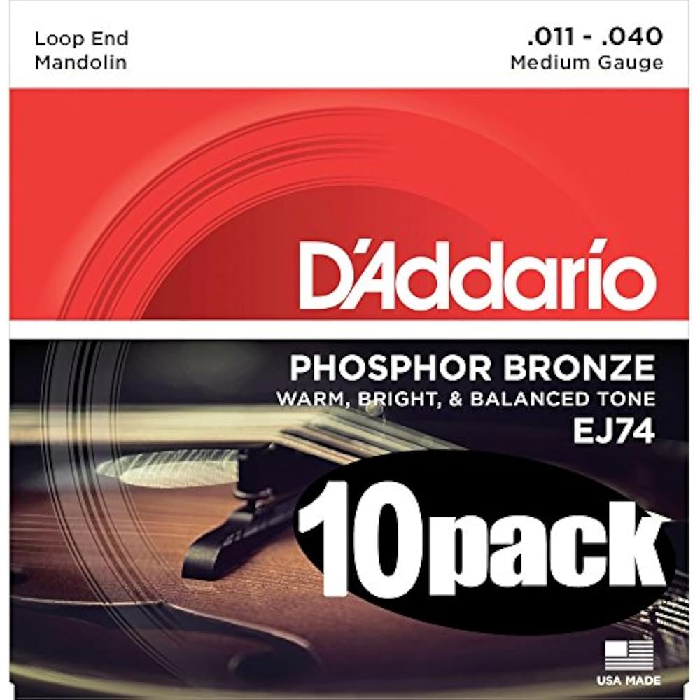 D Addario Daddario Mandolin Strings EJ-74 x 10 Set [Domestic Genuine]