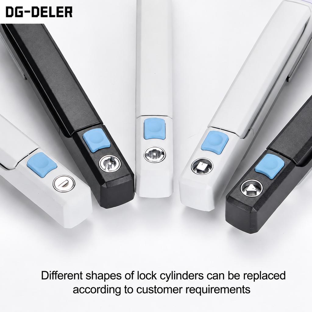 DELER Industrial Cabinet Handle Lock MS8071-72 Stainless Steel Anti-Theft Modern Heaven Earth Linkage Electric Energy Storage