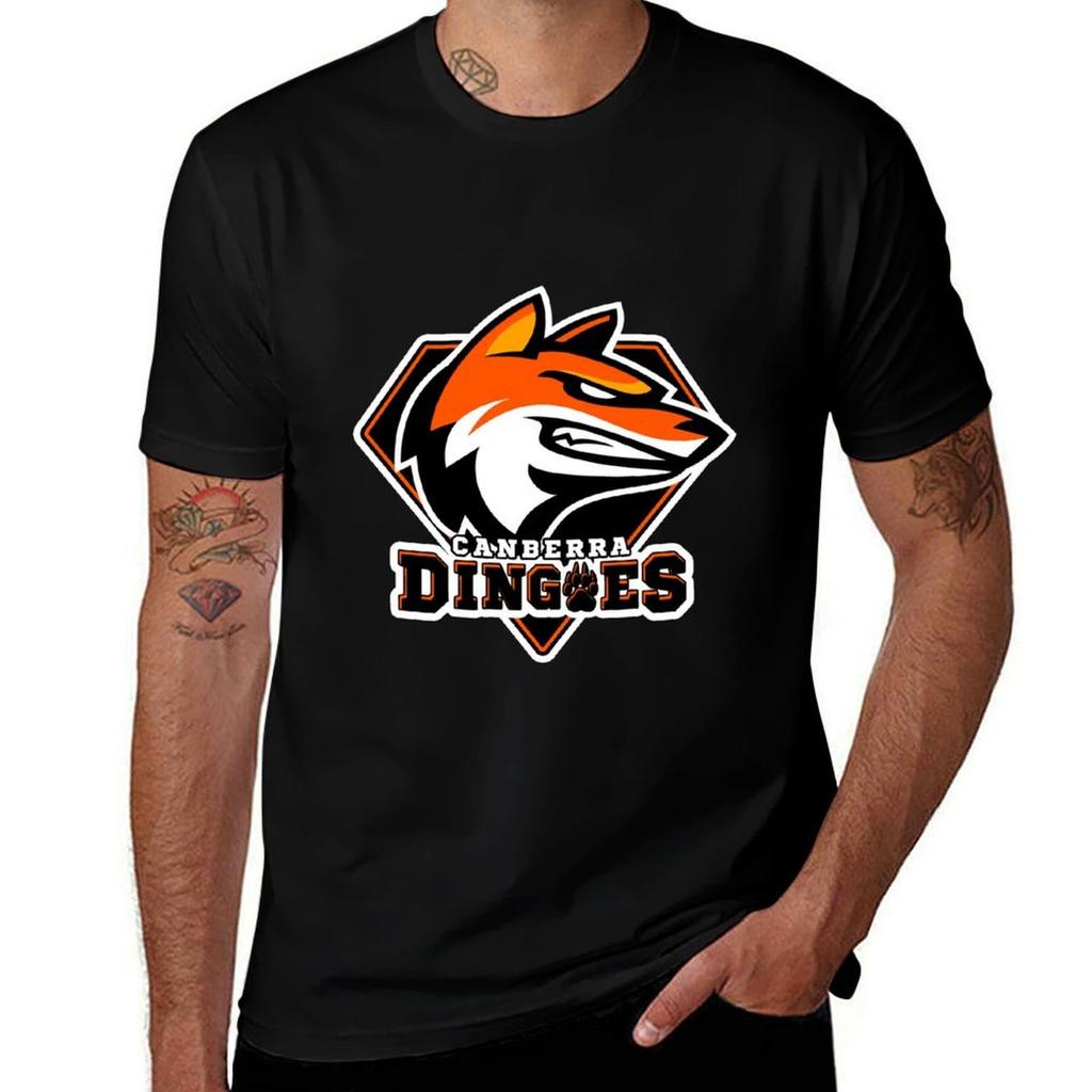 Canberra Dingoes Ice Hockey Team Tshirt Big Size Short Sleeve Casual Top