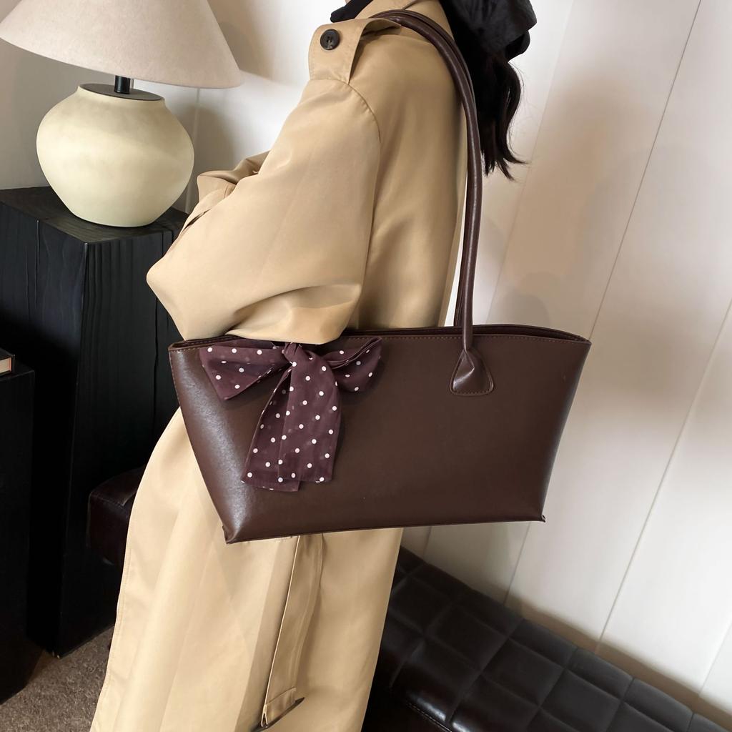 Retro Achseltasche Damen Trendige Große Kapazität Schulter Tragetasche Pendler Tragetasche