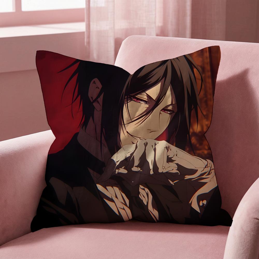 Black Butler Cushion Cover Multi-Scene Pillow Cover for Home & Car - Reversible, Soft & Durable for Daily Use