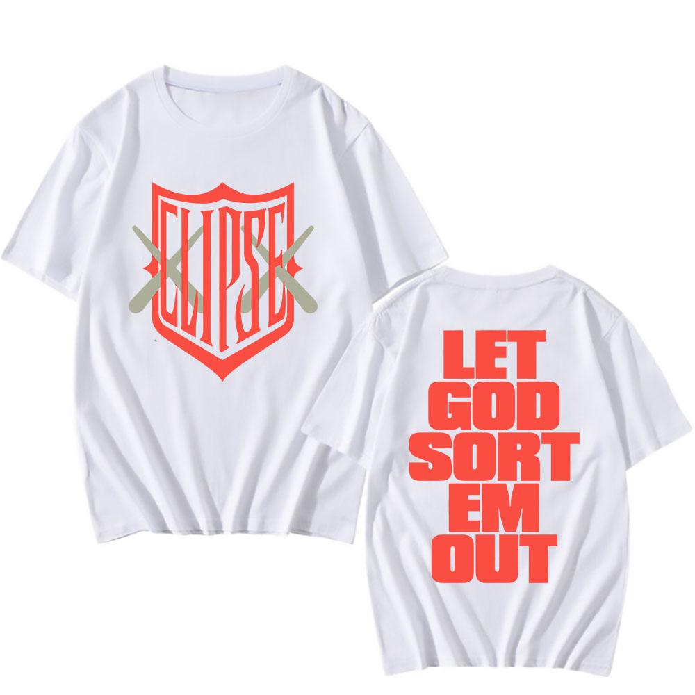 Rock Band Clipse T-shirt Album Let God Sort Em Out Tshirts Cotton Short Sleeve Male T Shirt Fashion Unisex Streetwear Men Tees