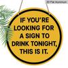 2D Flat 1pc, 8x8 in, Drinking Theme Aluminum Metal Decorative Signs & Plaques, Perfect for Decorating Bedrooms, Kitchens, Dining Rooms, and Bars - An