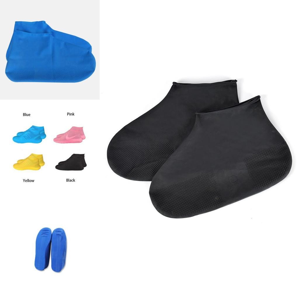 Outdoor 1 Pairs Waterproof Rubber Rain Shoe Covers Overshoes Boot Covers