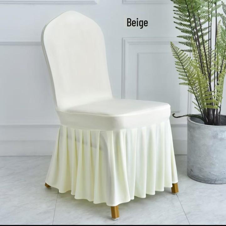 Verdickte elastische Faltenrock-Stuhlhusse für Hochzeiten & Konferenzen