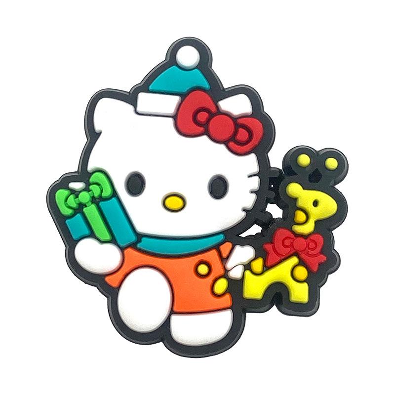 Hello Kitty Cat PVC Rubber Decorative Shoe Buckle - Flower Accessory
