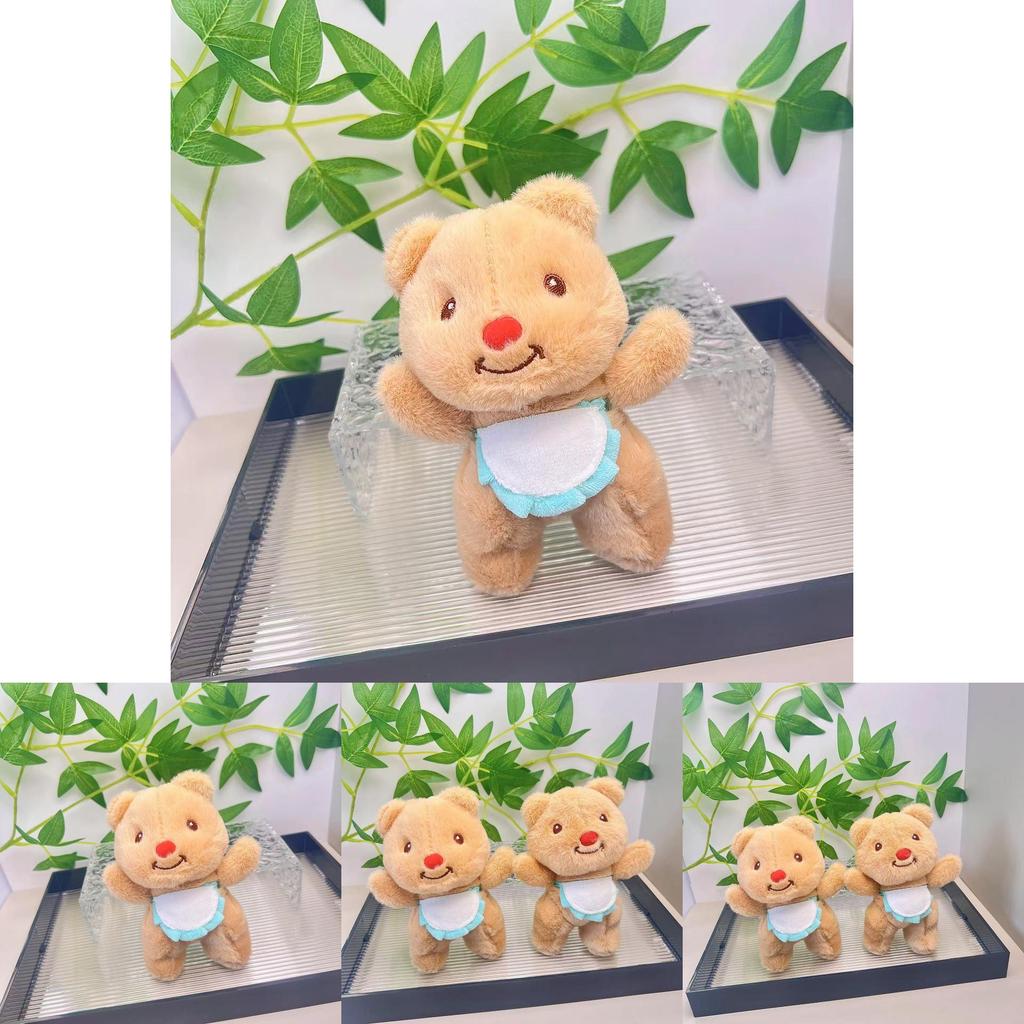 Cute And Cuddly 17cm Butter Yellow Bear Plush Doll Keychain For Students Backpack