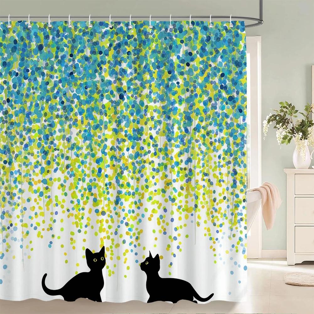 Small Fresh Floral Leaves Flowers Shower Curtain Bathroom Waterproof Polyester Multi-size 3D Print Curtains for Bathroom Shower