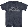 Weezer Kariertes Marineblau Melange Erwachsenen T-Shirt Unisex T-Shirt
