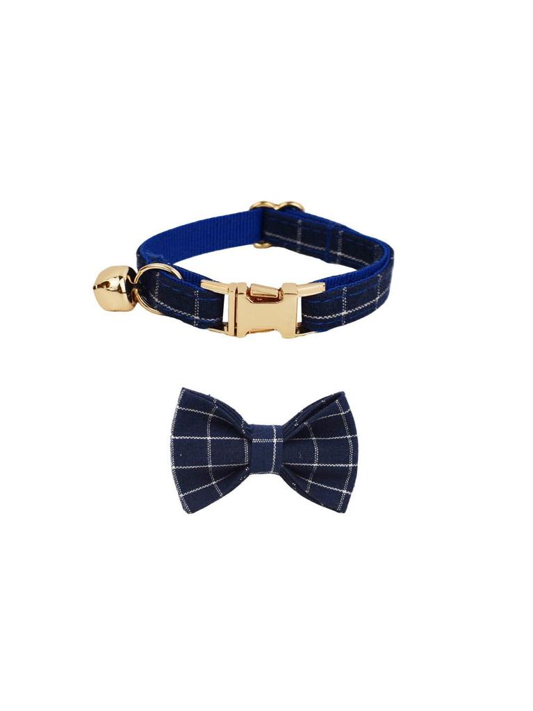 Plaid Bow Tie Pet Collar