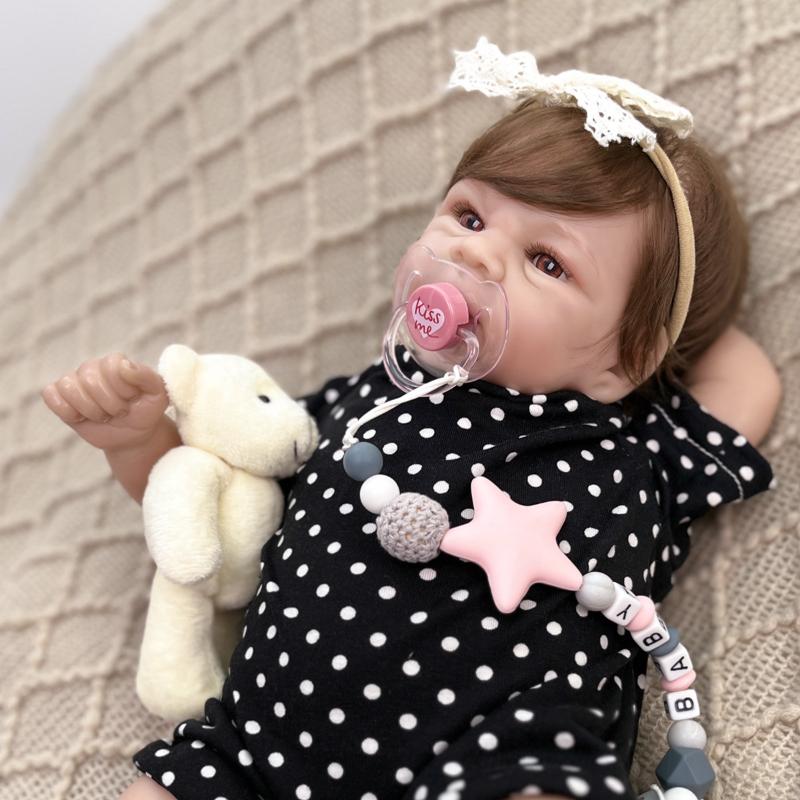 Realistyczne 18 odrodzonych lalek ELIJAH Bardziej realistyczne słodkie obciążone ciało z materiału noworodki lalka z wszczepionymi włosami zabawka do przebierania dla maluchów zabawka do zabawy