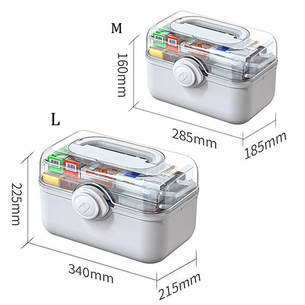 3 Layers Medicine First Aid Kit Super Large Capacity Pill Cases Organizer Family Emergency Pharmacy Storage Container Pill's Box