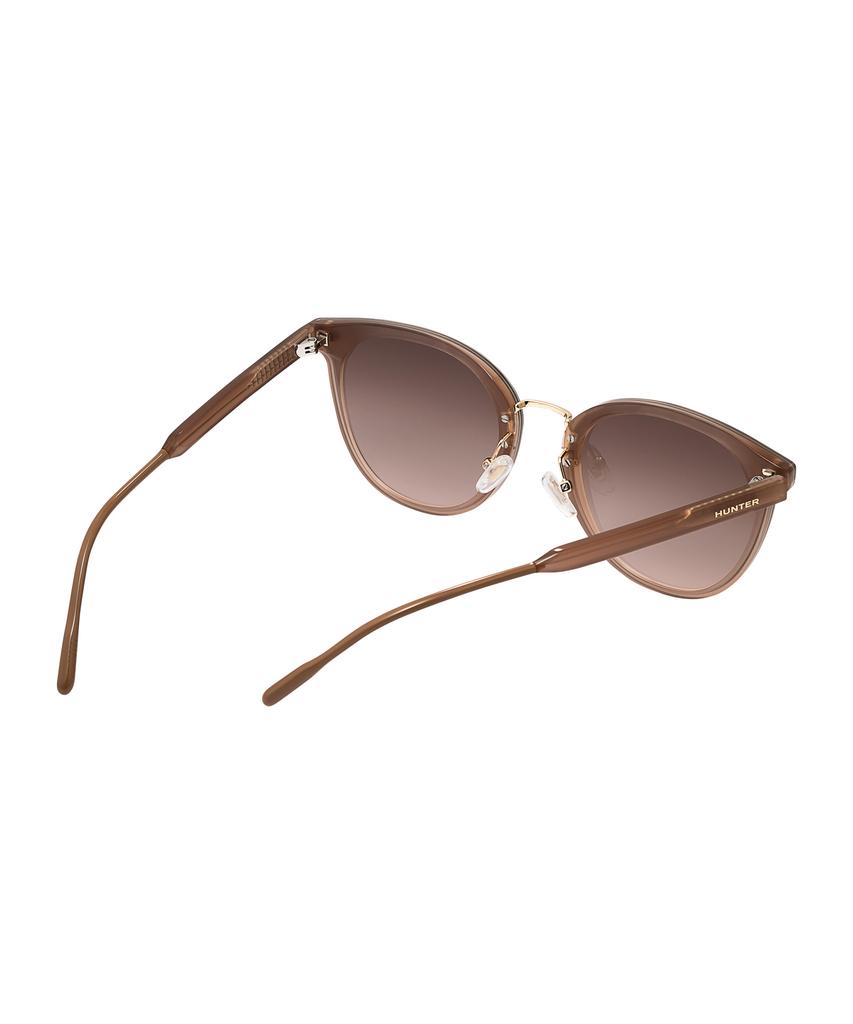 Heonteoaiweeo [Woman] Flat Bar Round Sunglasses - Beige Htb16