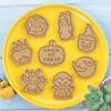8 Pcs/Set Halloween Biscuit Mold 3D Pumpkin Vampire Pattern Food-grade PP Sweet Pastry Biscuit Molds,Home Kitchen Baking Mold Tool