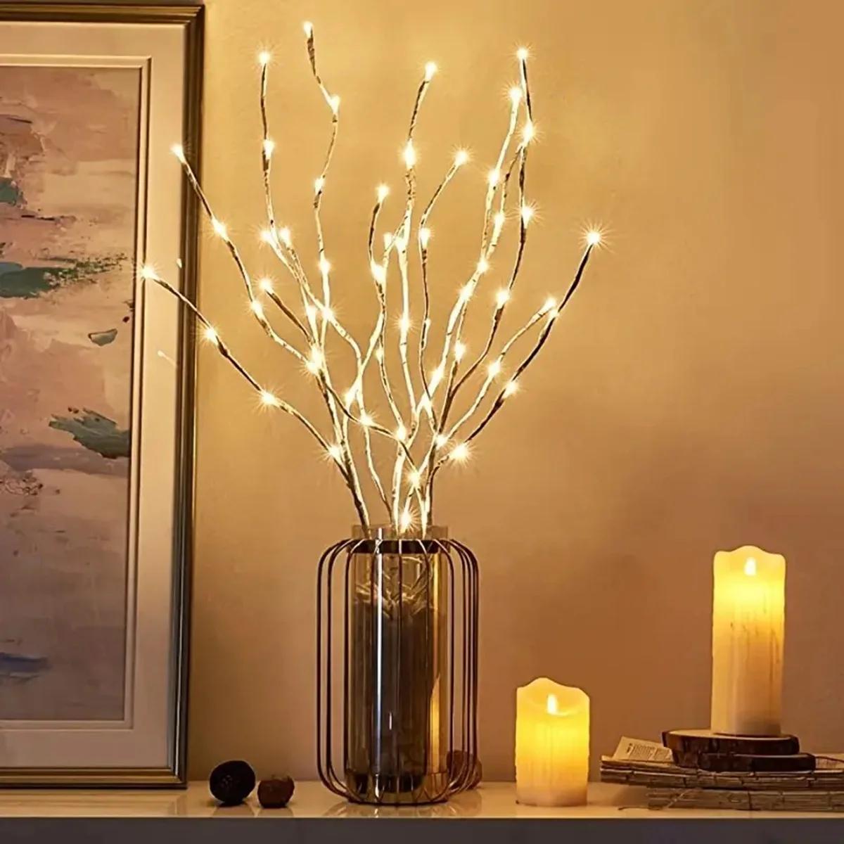 

1 PCS White Birch Branch Light LED Festive Lights Battery Operated For Christmas Party Wedding Decoration Twig Outdoor Lights 72cm 20LEDS