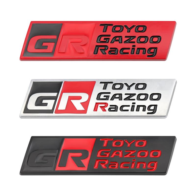 Car Styling Gazoo Racing GR 3D Car Front Grill Zinc Alloy Badge Adhesive Metal Emblem Decal for Supra AE-86 GT86 C-oroll-a