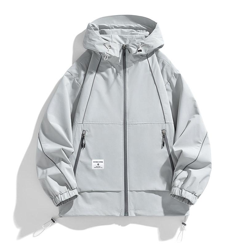 Fattened and Enlarged Hooded Outdoor Mountain Fat Man Loose Jacket Men Waterproof Jacket Men