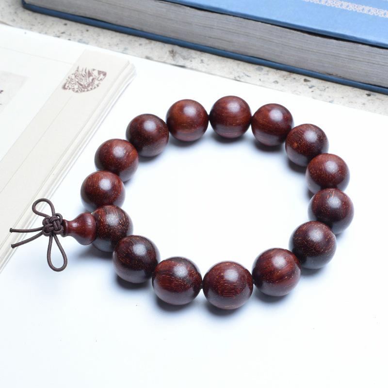 Venus Old Material Small-Leaf Red Sandalwood Prayer Beads Chain - High Oil Density, Unisex, New Chinese Style Decoration Gift