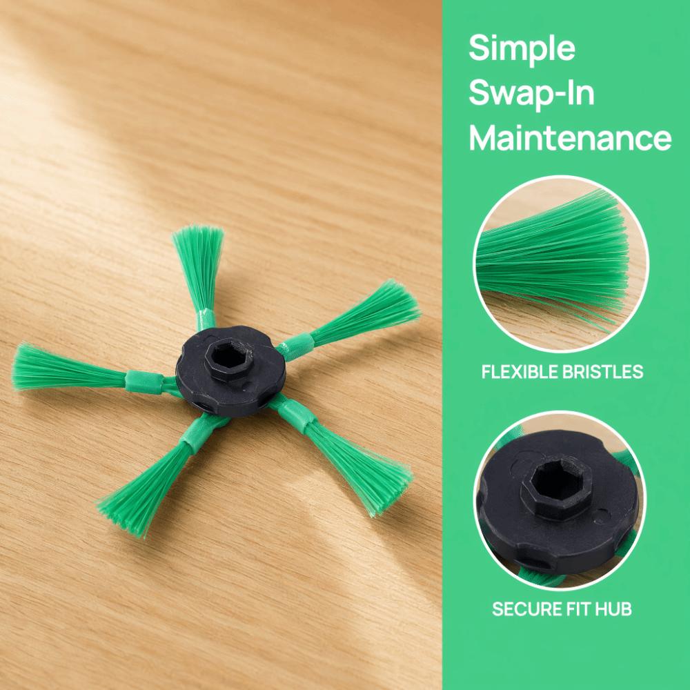2PCS 5-Arm Vacuum Floor Brush Vacuum Cleaner Brush for Vorwerk Kobold VR200 Robot Vacuum