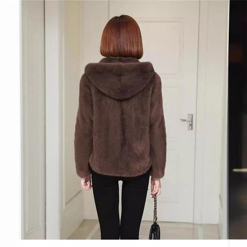 Ladies Cozy Fleece Hooded Coat Warm Casual Plush Outerwear