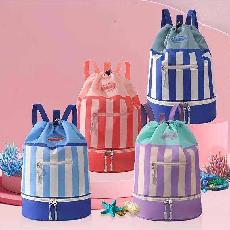 Kinder Schwimmrucksack, Schwimmtasche, Tragbarer Strandrucksack, Outdoor Reise Toilettenartikel Aufbewahrung