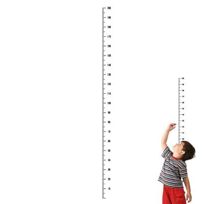 Wandhöhenmesslineal-Aufkleber für Kindergröße Wandaufkleber Größentabelle Wandaufkleber für Kinderzimmer Wanddeko