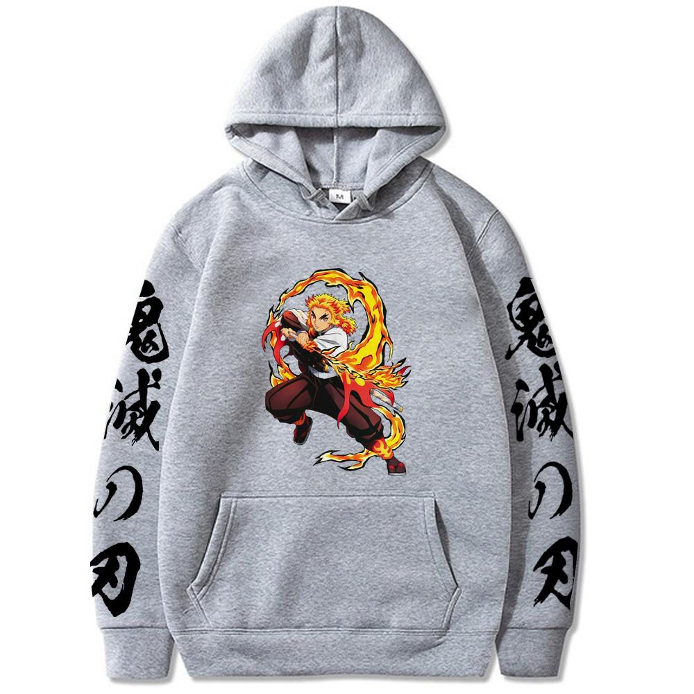 Kimetsu No Yaiba Hoodies Women Men Long Sleeve Hooded Sweatshirts Unisex Cool Streetwear Street Fashion Pullover Clothing