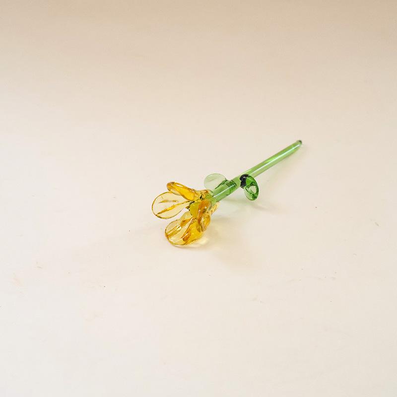 Glazed Handmade Small Flower Glass Simulation Bouquet Home Decoration Ornament